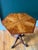 Regal Burled Ash Hexagon Tilt-Top Table. This masterfully veneered top sits atop a skillfully carved base. The mechanism...