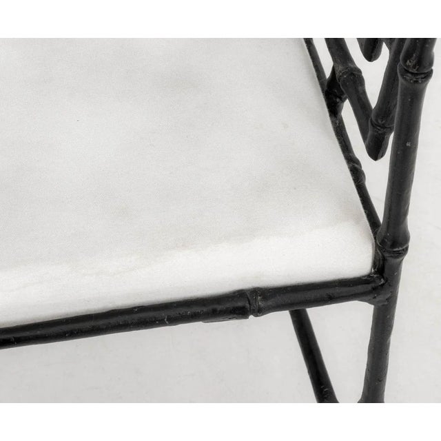 Early 21st Century Bamboo Motif Cast Iron Window Seat For Sale - Image 5 of 9