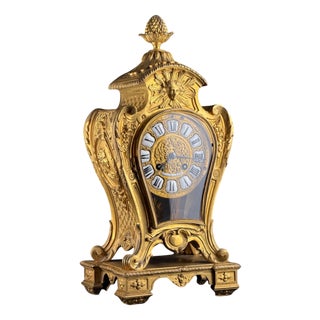 Gilt Bronze Mantel Clock, 1850s For Sale