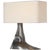 Modern Anne-Marie Barton by Visual Comfort Signature Terra-Forma 23" Left Table Lamp in Museum Pewter with Bouclé Shade For Sale - Image 3 of 3