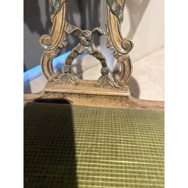 Chinese Chippendale Arm Chair Hand Painted For Sale - Image 11 of 18