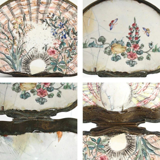 Antique 18th Century Chinese Cantonese Enamel Shell Form Snuff Box - Qianlong Period Vr For Sale In Philadelphia - Image 6 of 7