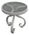 Woodard 'Ramsgate' Glass Top Aluminum Outdoor Round Patio Side Table For Sale