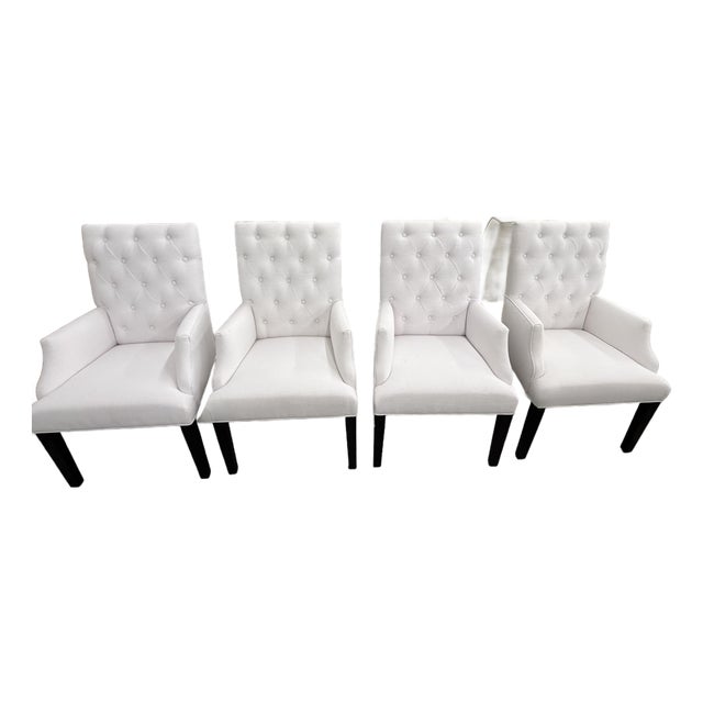 Bennett Parsons Fabric Dining Armchairs - Set of 4 For Sale