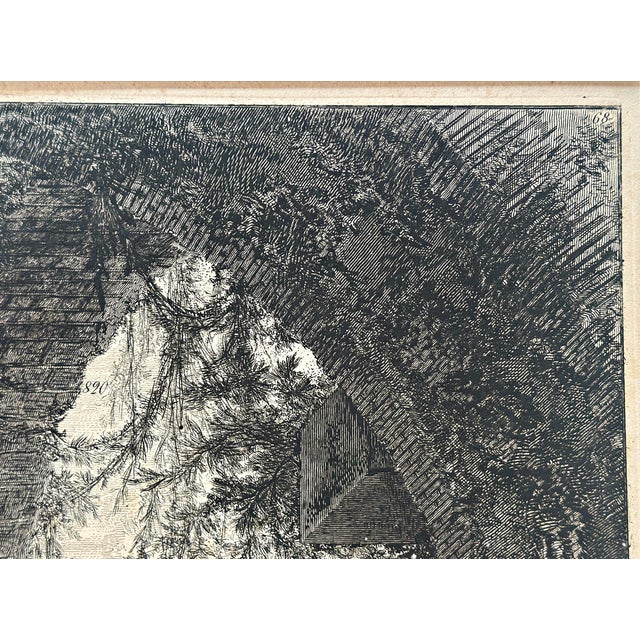 Black Giovanni Battista Piranesi, Ruins of a Gallery of Statues in Hadrian's Villa at Tivoli, 1770, Etching For Sale - Image 8 of 11