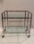 Brass and Tinted Glass Midcentury Modern Barcart For Sale - Image 12 of 15