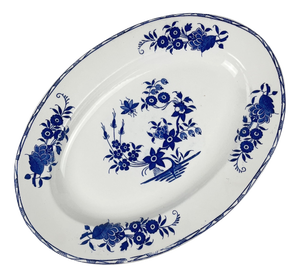 Oval Grand Bouquet Platter from Boch Frères, La Louvière, Belgium, 1920