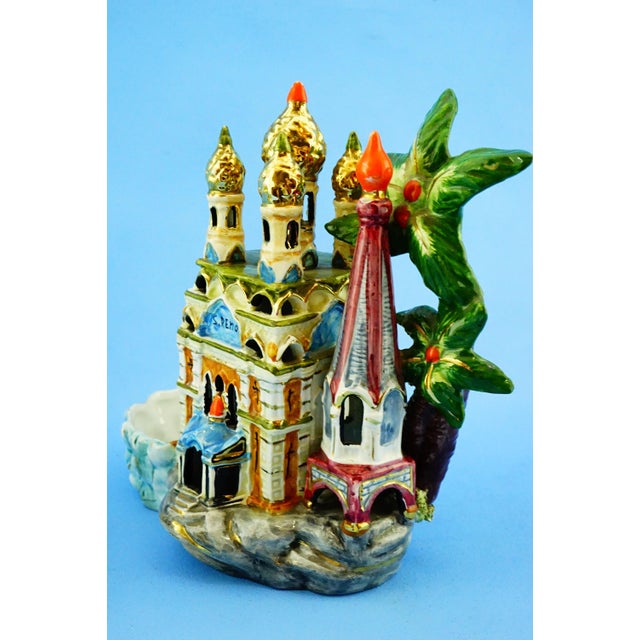 20th Century Vintage Ceramic Sculptures Orthodox Church and Casino of Sanremo, Italy, 1890s, Set of 2 For Sale - Image 9 of 18