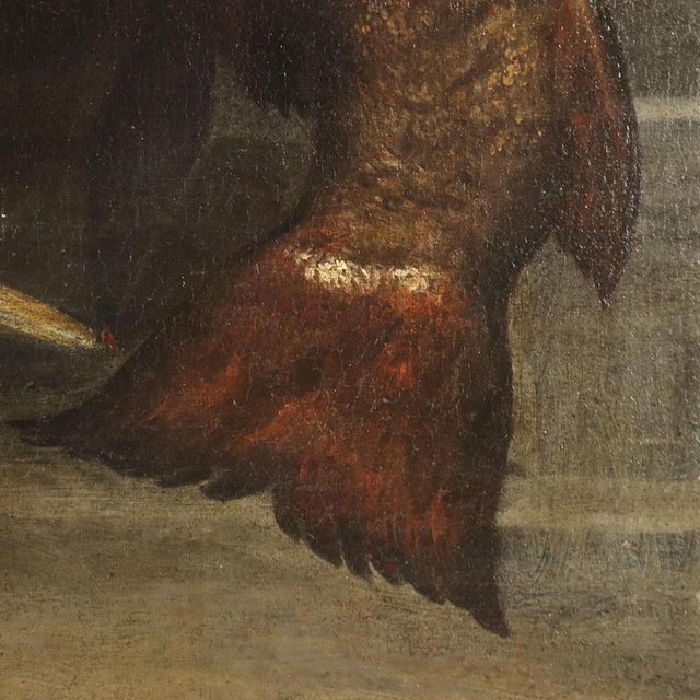 Lombard School, Still Life Painting with Fish, Snails, Mushrooms and Other Plants, Oil on Canvas For Sale - Image 9 of 14
