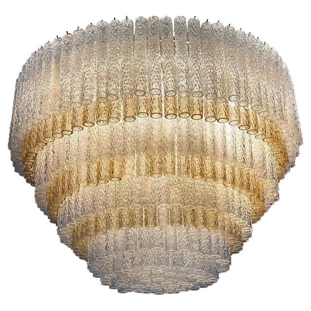 Murano Glass Chandelier by Gino Poli for Aureliano Toso For Sale - Image 14 of 14