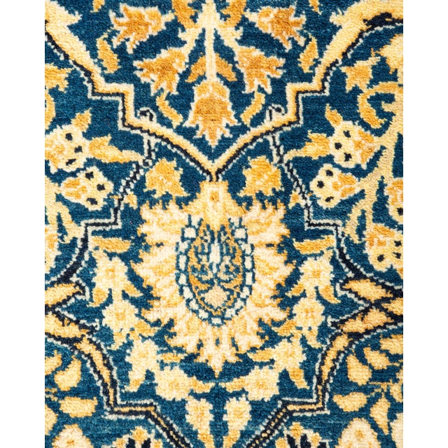Traditional Mogul, One-of-a-Kind Hand-Knotted Area Rug in Blue, 6' 2" x 6' 5" For Sale - Image 3 of 8