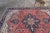 1930s 1930s Vintage Medallion Design Ink Blue Scarlet Red Low Pile Wool Hand-Knotted Rug - 7’5” X 10’7” For Sale - Image 5 of 10