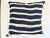Square Blue and White Stripes Toss Pillow For Sale - Image 10 of 12