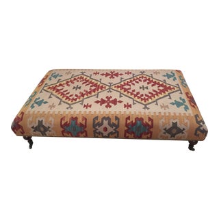 Restoration Hardware Kilim Ottoman For Sale