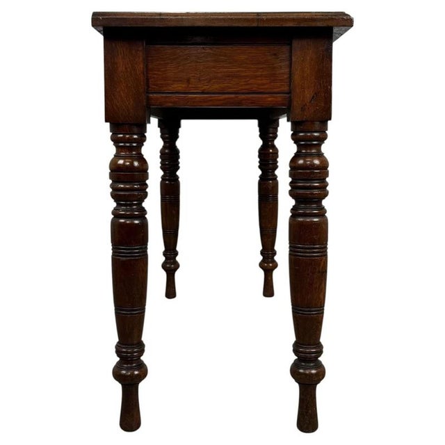Antique English Oak Side Table, 1900s For Sale - Image 3 of 10