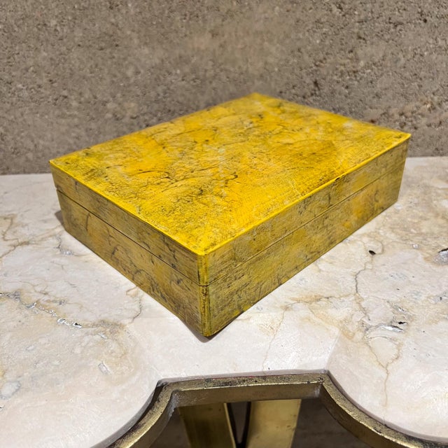 Mark Cross Hollywood Regency Mark Cross Luxurious Vintage Wood Box Italy For Sale - Image 4 of 13