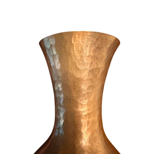 Vintage Mission / Arts & Crafts Hand Hammered Copper Vase For Sale In Dallas - Image 6 of 6