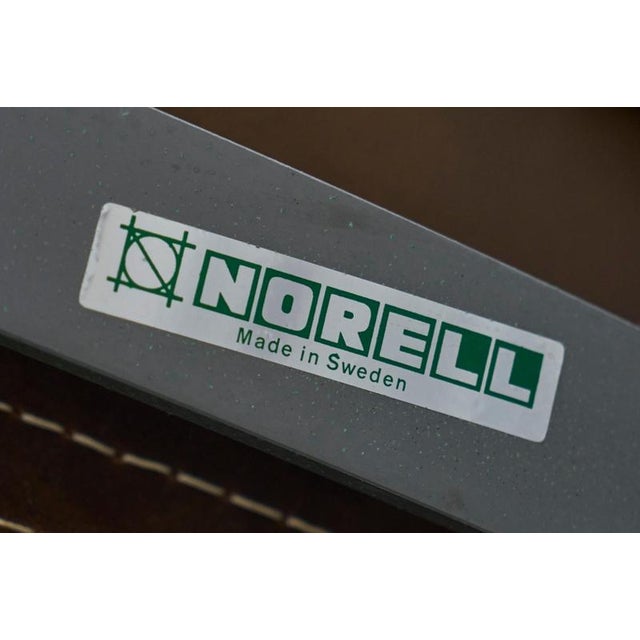 Ari Lounge Chairs in Steel and Patinated Leather by Arne Norell, 1960s, Set of 2 For Sale - Image 13 of 14