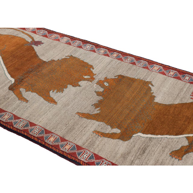 This vintage 4x9 Persian Gabbeh runner rug is the latest entry to Rug & Kilim’s curation of rare tribal pieces. Hand-...