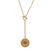 Sapphire Guardian Evil Eye Lariat Gold Necklace For Sale - Image 10 of 10