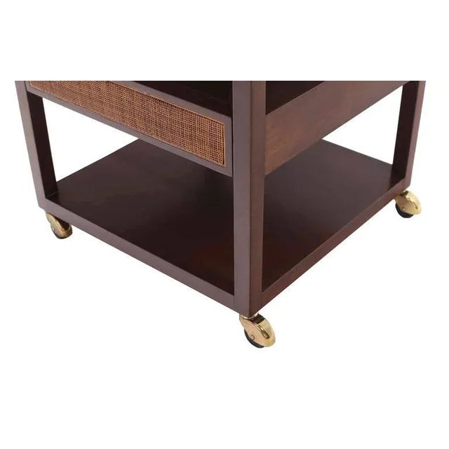 Wood Vintage Mid Century Harvey Probber Marble-Top Single Drawer End Tables- a Pair For Sale - Image 7 of 10