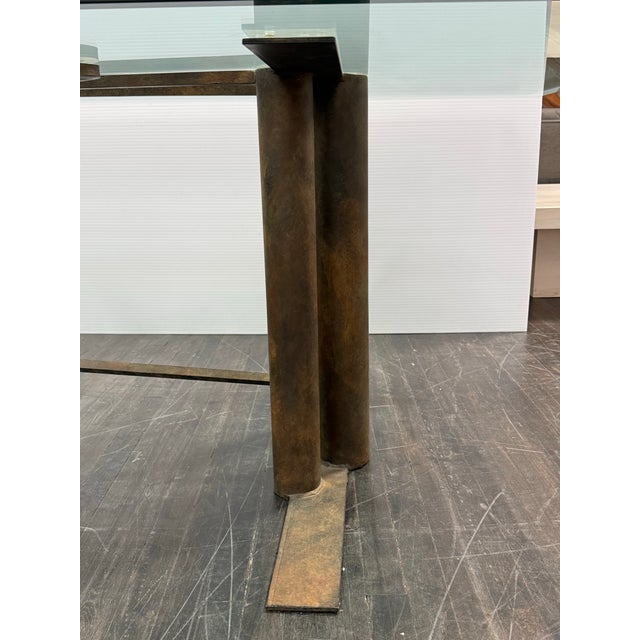 Bespoke Glass + Sculptural Base Dining Table For Sale - Image 10 of 12