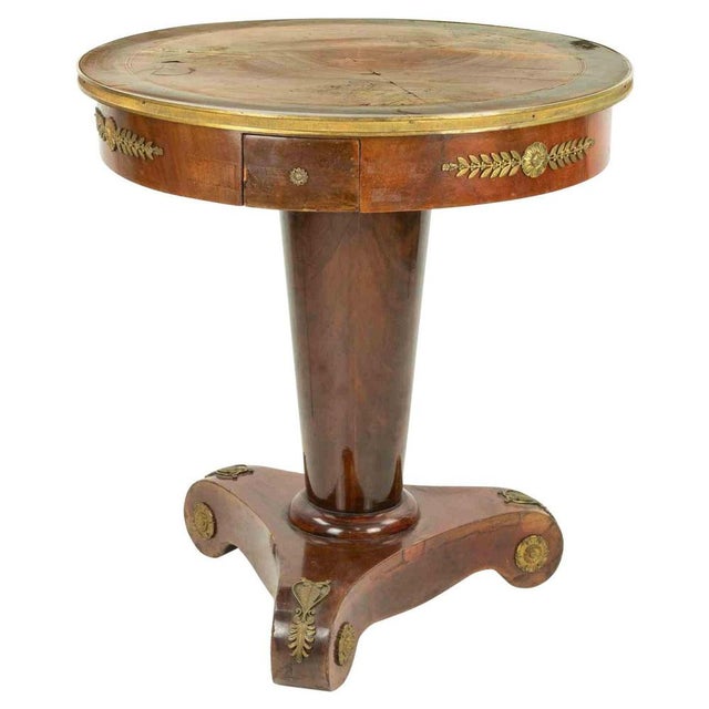 Brown Vintage Walnut Dining Table in Wood and Metal, Italy, 1950s For Sale - Image 8 of 8