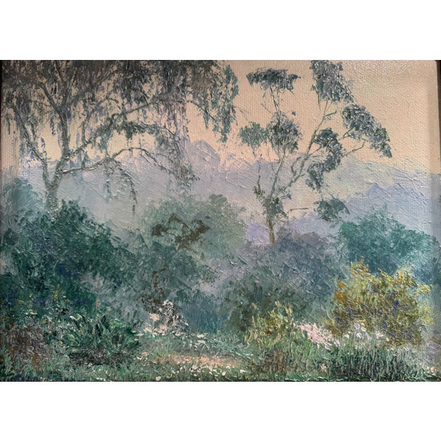 Wood Ben Carré (1883–1978), Mid-Century California Landscape Painting For Sale - Image 7 of 9