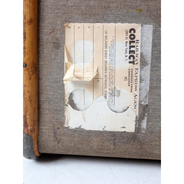 Brown Vintage 1950s Cunard Line Steamer Trunk For Sale - Image 8 of 12