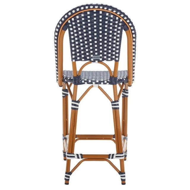 California Counter Stool - Navy/White For Sale - Image 10 of 12