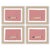 Maureen, Phyllis, Colette, and Angelique Cigarette Pack by Willa Heart in Natural Frame, Set of 4 Mini Art Prints For Sale