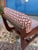 Beige Mahogany Lounge Chair with Reddish-Brown Circular Pattern For Sale - Image 8 of 11