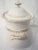 Traditional White & Gold Jar With Lid For Sale - Image 3 of 5