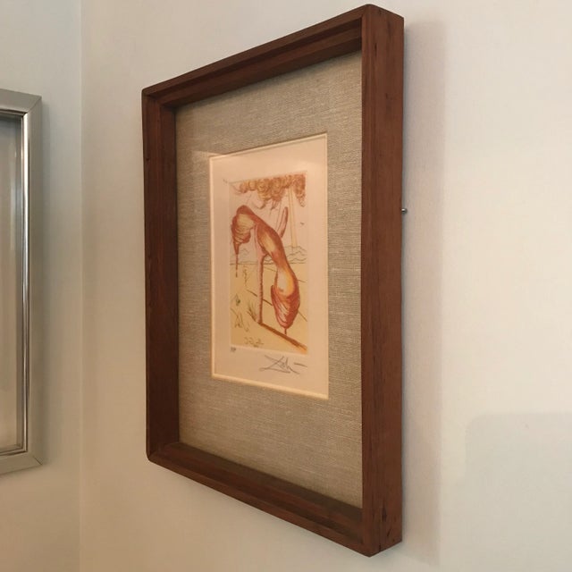 Wood Salvador Dali Colored Etching, Artist Proof For Sale - Image 7 of 9