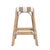 2020s Robias 24.5 in. Seat Height Rectangular Rattan Backless Counter Stool with Footrest, Tan/White Stripe/ Natural Rattan Frame For Sale - Image 5 of 8