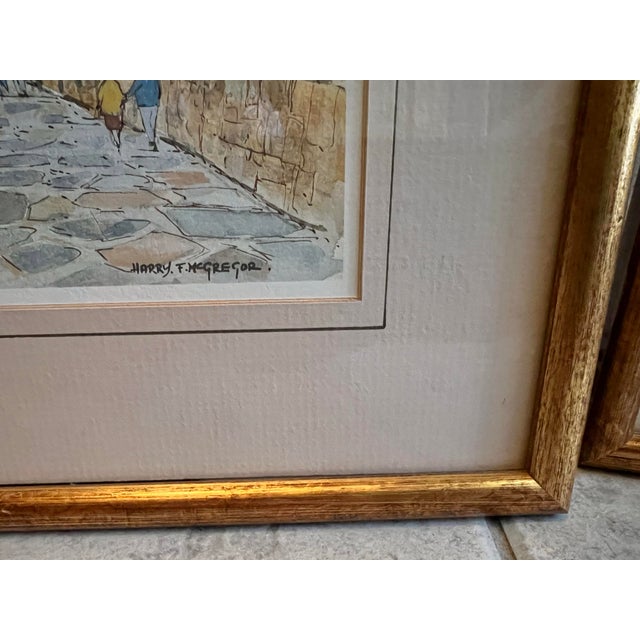 1980s Vintage Framed Scottish Coastal Scenes Signed by Harry McGregor -Set of 3 For Sale - Image 5 of 8