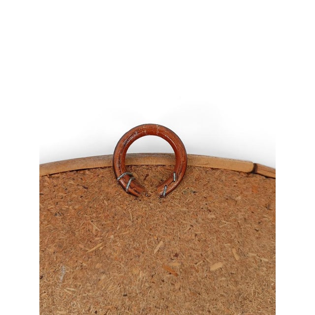 Vintage Riviera Round Mirror in Curved Canes and Rattan Core Braids, Italy, 1970s For Sale - Image 6 of 10