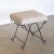 Panoplie Iron Loop Stool, Linen Check For Sale In Los Angeles - Image 6 of 8