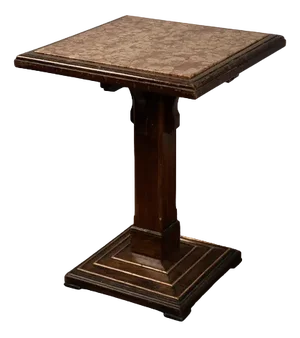 Square Coffee Table with Marble Top and Copper Footrest