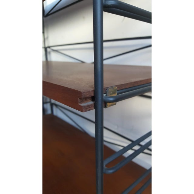 Lacquered Metal & Mahogany Veneer Shelving Units, 1979, Set of 2 For Sale - Image 4 of 11