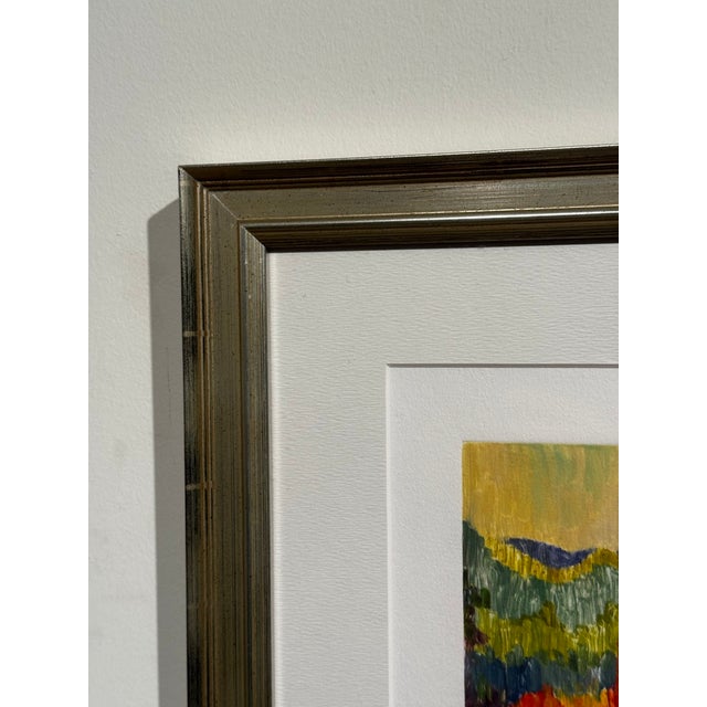 Signed m.k. Kemper “Angel Fire” Expressionist New Mexico Landscape, Framed For Sale - Image 4 of 8