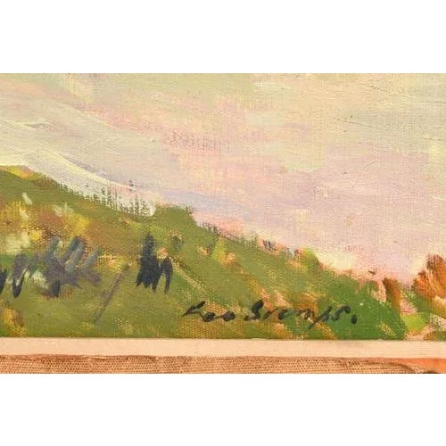 Middle of 20th century. Canvas, oil. 68x111 cm Leo Svemps.