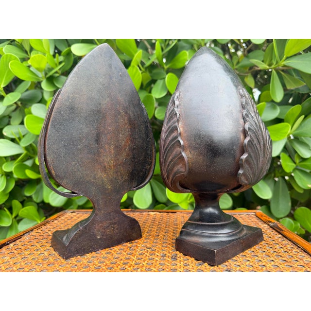 Vintage Artichoke Form Architectural Finials, Pair For Sale - Image 4 of 12