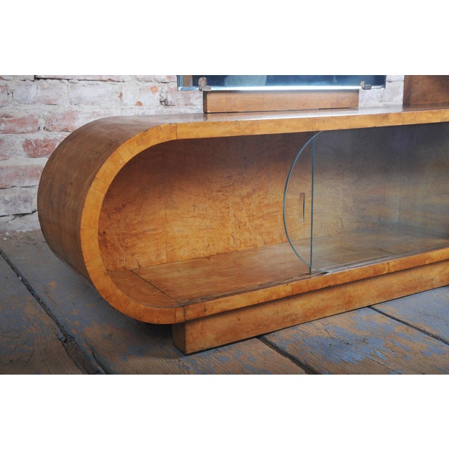 Czech Art Deco Dressing Table in Poplar Burl, 1930s For Sale - Image 4 of 12