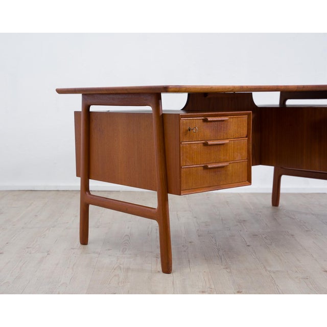 Danish Teak Model 75 Desk from Omann Jun, 1960s For Sale - Image 9 of 18