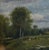 Traditional Pastoral Landscape Oil Painting in a Rustic Pine Frame / English Country Side Scene For Sale In Phoenix - Image 6 of 7