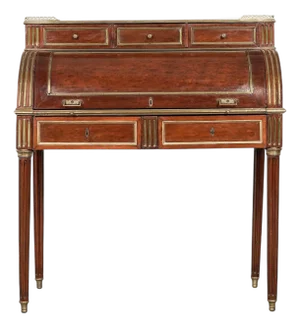 19th Cent Signed Mahogany French Maison Jansen Secretaire Desk