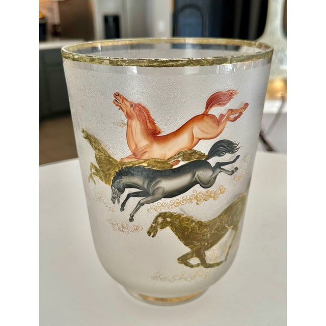 Mid-Century Culver "Wild Horses" or "Ming" Pattern Ice Bucket Cooler For Sale - Image 17 of 17