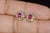 Gia Natural 2.12cts vs F Diamond Madagascar Ruby 18k Gold Cluster Halo Earrings, A Pair For Sale In Dallas - Image 6 of 13