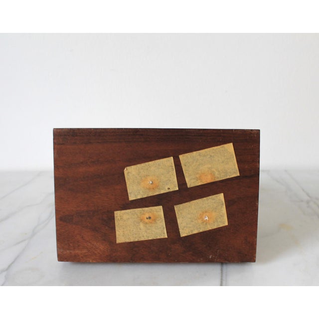 Vintage Brass Elephant on Wood Stand For Sale In Milwaukee - Image 6 of 9